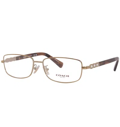 Coach Women's Shiny Eyeglass Frames In Rose Gold In Yellow
