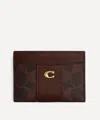 Coach Essential Card Case In Signature Canvas In Brown