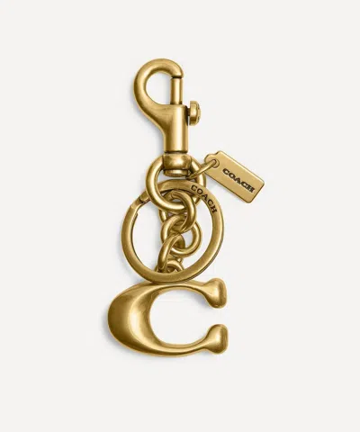 Coach Women's Signature Solid C Bag Charm In Gold
