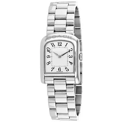 Pre-owned Coach Women's Silver Stainless Steel White Dial White Dial Watch - 14600146