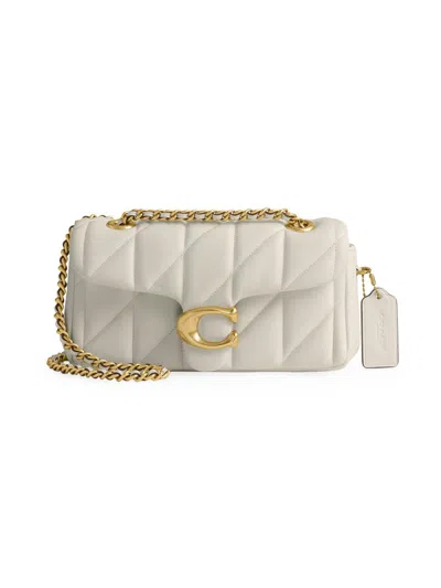 Coach Women's Tabby Leather Shoulder Bag In Chalk Gold