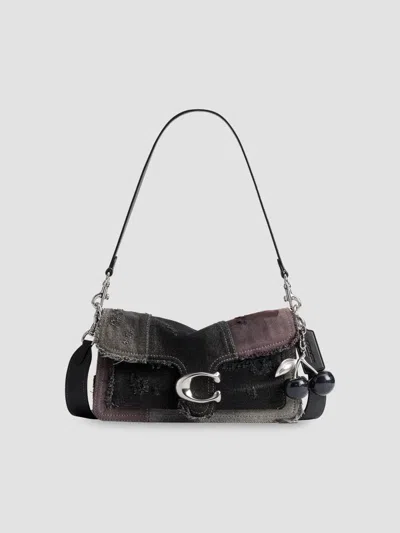 Coach Women's Tabby Patchwork Denim Shoulder Bag In Black