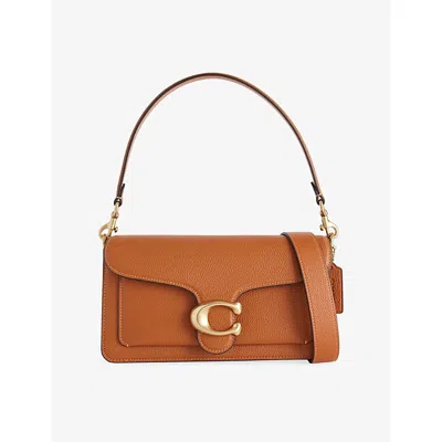 Coach Womens Amber Brown Tabby 26 Leather Shoulder Bag In Red
