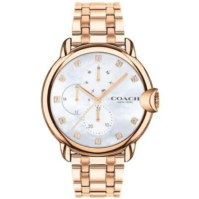 Pre-owned Coach Womens Arden Mother Of Pearl Dial Watch - 14503682