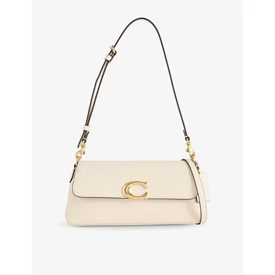 Coach Womens B4/chalk Jet Leather Shoulder Bag