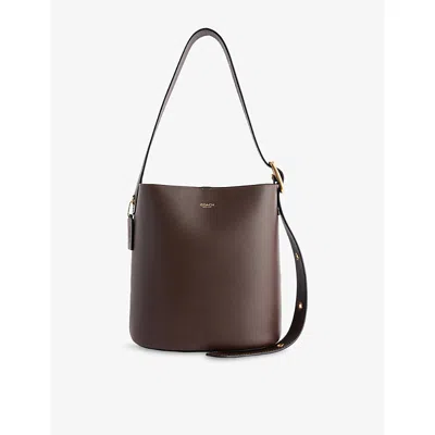 Coach Womens B4/maple Bleecker Leather Bucket Bag In Brown