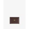 Coach Womens  Essentials Logo-plaque Leather Cardholder In B4/maple