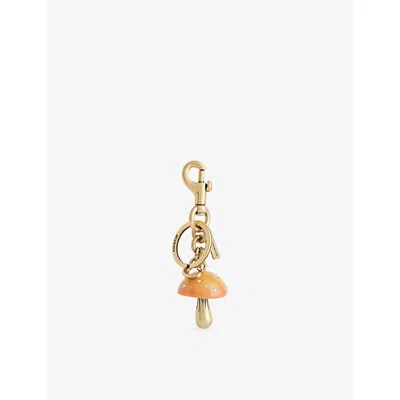 Coach Womens B4/mustard Mushroom Resin And Metal Bag Charm