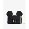 Coach Womens Black  X Disney Mickey Tabby Leather Cross Body Bag In Black