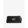 Coach Womens Black Jet Leather Shoulder Bag In Black