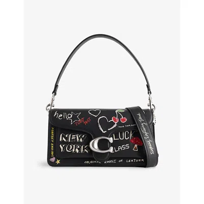 Coach Womens Tabby 26 Sketch Leather Shoulder Bag Black Multi