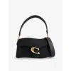 Coach Womens Black Tabby Twisted Leather Shoulder Bag