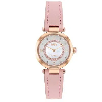 Pre-owned Coach Womens Cary Silver Mother Of Pearl Dial Watch - 14503896