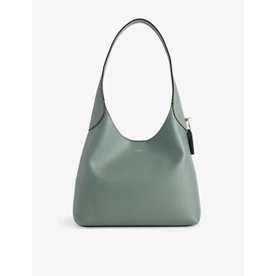 Coach Womens Sage Brooklyn 28 Leather Shoulder Bag In Sage