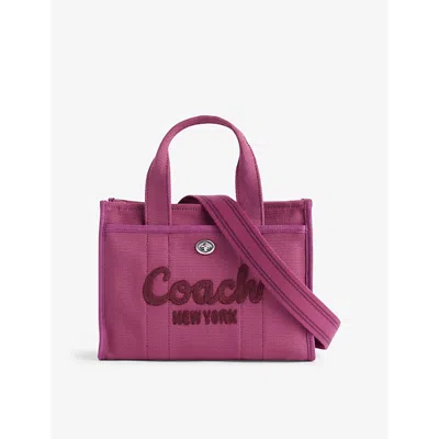 Coach Womens Cargo 26 Logo-embroidered Small Canvas Tote Bag Pink