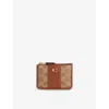 Coach Womens B4/tan Caramel Essential Coated-canvas Card Holder