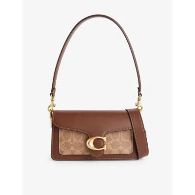 Coach Womens Tabby 20 Leather Shoulder Bag Tan Brown