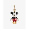 Coach Womens  X Disney Mickey Leather Keyring