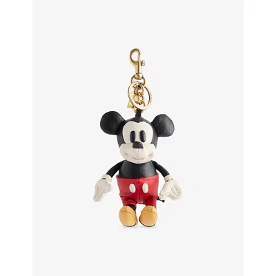 Coach Womens  X Disney Mickey Leather Keyring