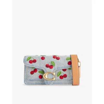 Coach Womens  Cherry Tabby 26 Denim Shoulder Bag In Multi