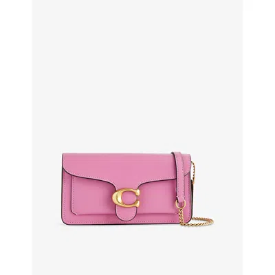 Coach Womens Tabby Chain Leather Clutch Bag Fuchsia