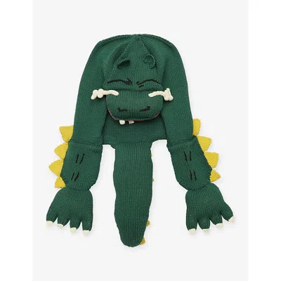 Coach Womens Green Multi.  X Brain Dead Dinosaur Knitted Cotton Hat