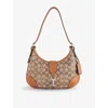 Coach Womens  Signature Hamptons Canvas And Faux-crystal Hobo Shoulder Bag