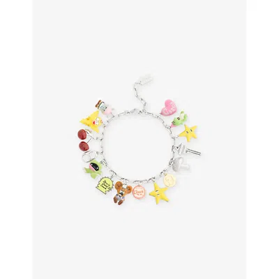 Coach Womens Multi  X Brain Dead Metal Charm Bracelet In Pink