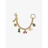 Coach Womens Motif Yellow-gold Plated Brass Chain Bag Charm Multi In Multi