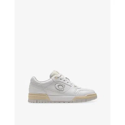 Coach Womens Optic White Soho Leather Trainers