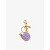 Coach Snail Bag Charm In Purple Multi