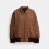 Coach Wool Blouson Jacket In Brown