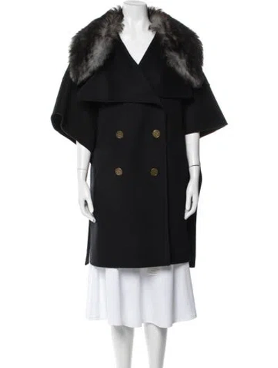 Pre-owned Coach Wool Coat In Black