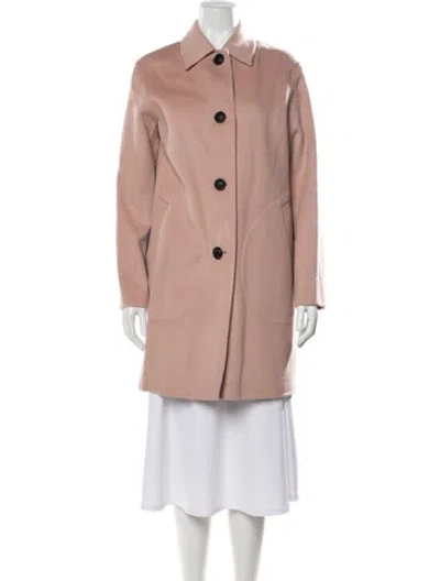 Pre-owned Coach Wool Coat In Pink