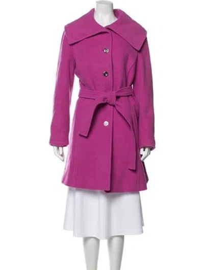 Pre-owned Coach Wool Coat In Purple