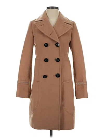Pre-owned Coach Wool Coat In Tan