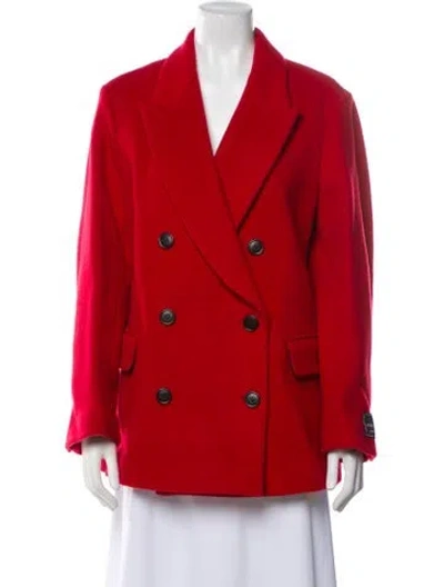 Pre-owned Coach Wool Coat W/ Tags In Red