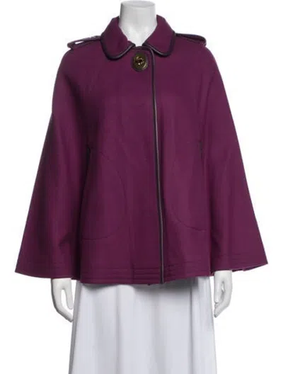 Pre-owned Coach Wool Jacket In Purple