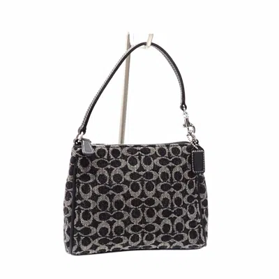 Pre-owned Coach Wool Leather Handbag Pouch ()