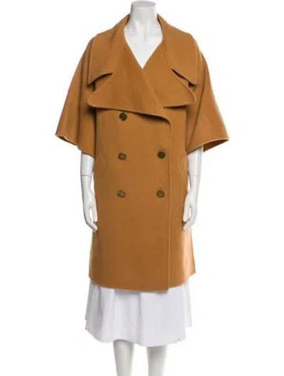 Pre-owned Coach Wool Peacoat In Neutral