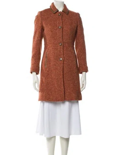 Pre-owned Coach Wool Peacoat In Red