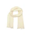 Coach Wool Silk Scarf In White