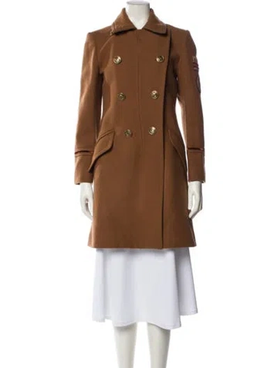 Pre-owned Coach Wool Trench Coat In Neutral