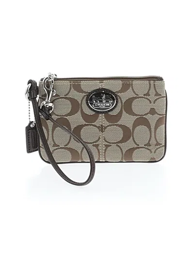 Pre-owned Coach Wristlet In Brown