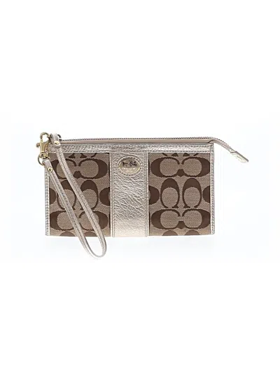 Pre-owned Coach Wristlet In Brown