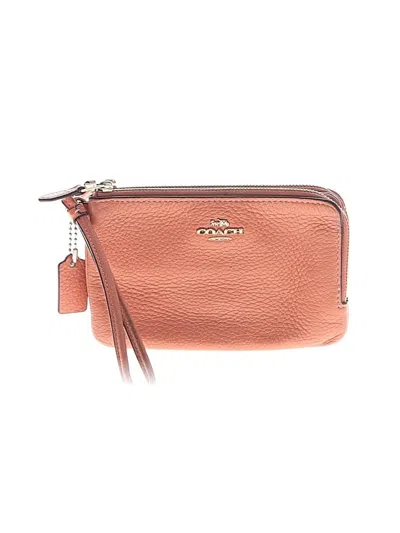 Pre-owned Coach Wristlet In Orange