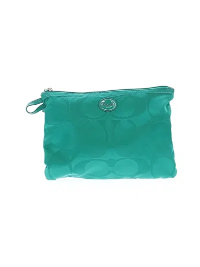 Pre-owned Coach Wristlet In Teal