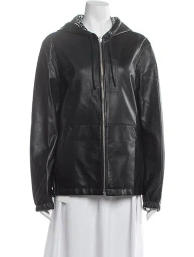 Pre-owned Coach X Disney Mickey Mouse X Keith Haring Leather Biker Jacket W/ Tags In Black