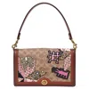 Coach X Keith Haring Riley Crossbody Bag In Brown Coated Canvas