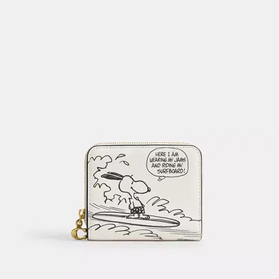 Coach X Peanuts Essential Billfold Wallet With Newspaper Print